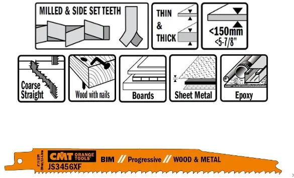 Reciprocating Saw Blade 200mm BIM Prog