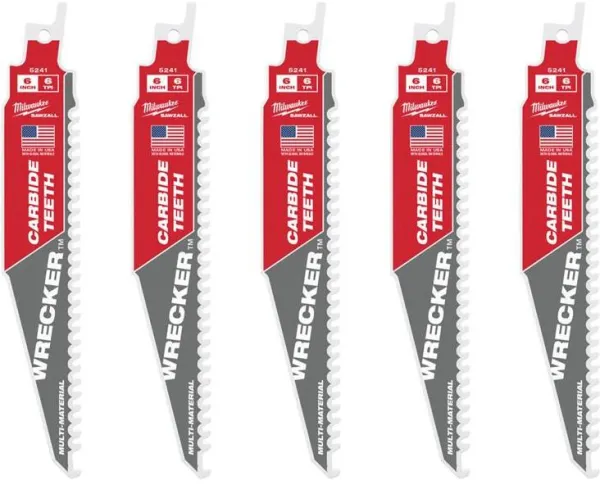 Milwaukee Reciprocating Saw Blade TCT WRE 150/6T 5 pcs