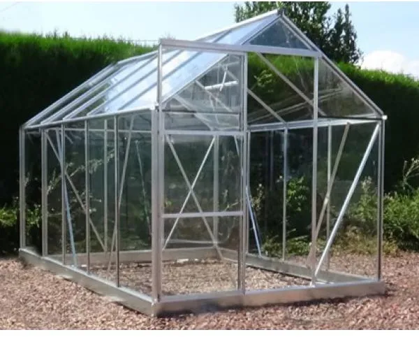 Greenhouse glass silver 191x313x191cm