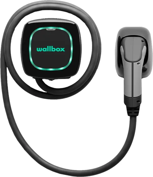 Wallbox Pulsar Plus Charging Station with Wi-Fi, 22 kW, 5 Metres, Type 2, Black