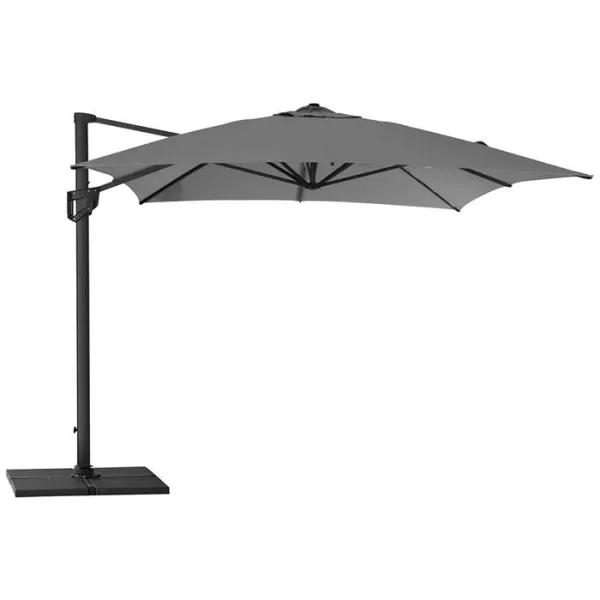 Cane-Line Hyde Luxe parasol incl. base - 3x4 m. - Aluminium with anthracite-coloured canopy