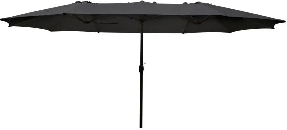 Twin parasol dark grey 220x400cm