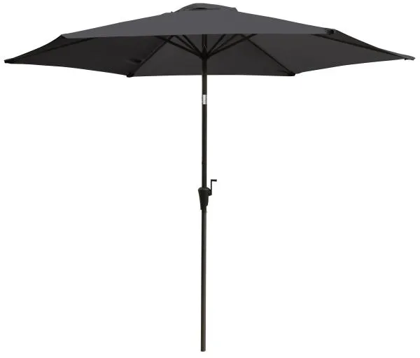 Crank parasol with tilt dark grey 300cm