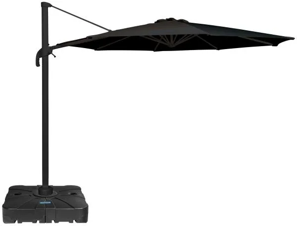 Roma parasol with rotation black 3m