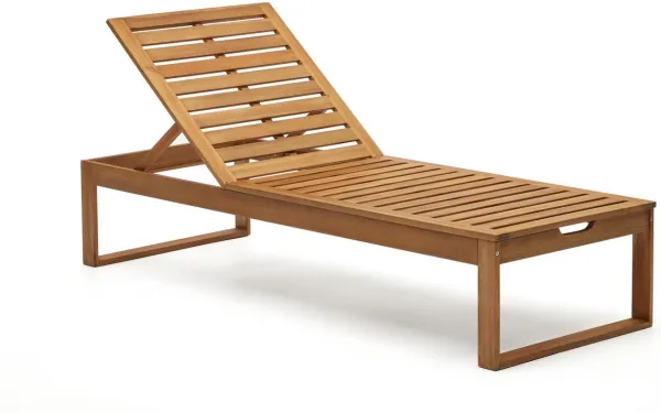 Sulamita, outdoor lounger, natural, solid wood